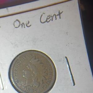 1907 Indian Head One Cent Coin